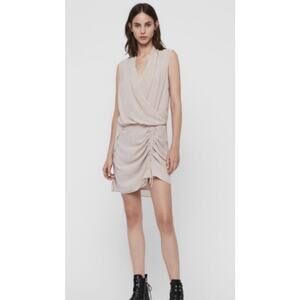 AllSaints Cathea Shift Dress Pink Blush